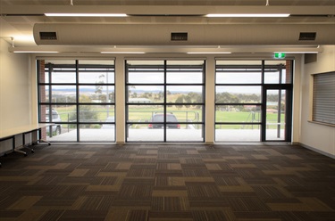 Pavilion looking over oval