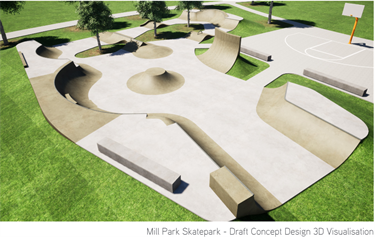 Mill Park Skate Park draft concept plan