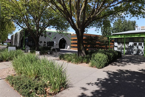 Lerderderg Library Forecourt 3.JPG