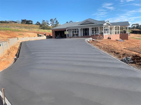 New concrete driveway completed by All Set Concreting